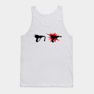 Zombie Pack-a-Punched Ray Gun on Hot Pink Tank Top